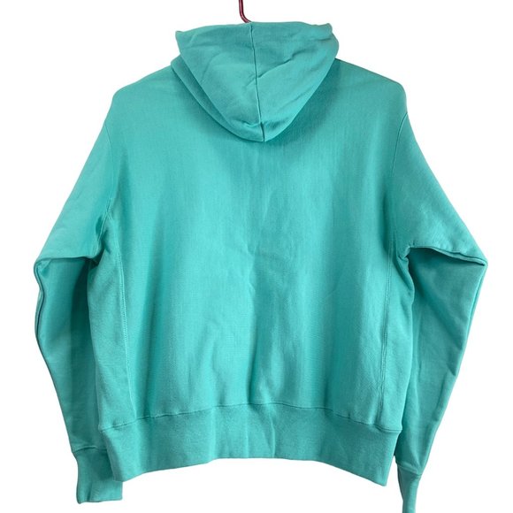 Champion Hoodie Lg & Med Shorts Set Ink Shadow Reverse Weave Hoodie Teal Nw - Picture 3 of 12